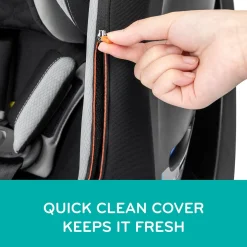 Evenflo Revolve360 Slim 2-in-1 Rotational Convertible Car Seat with Quick Clean Cover - Salem Black