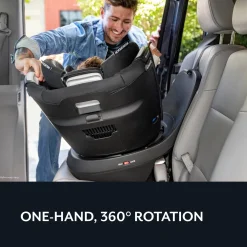 Evenflo Revolve360 Slim 2-in-1 Rotational Convertible Car Seat with Quick Clean Cover - Stow Blue