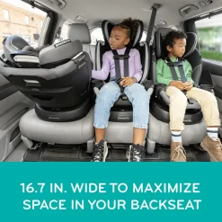 Evenflo Revolve360 Slim 2-in-1 Rotational Convertible Car Seat with Quick Clean Cover - Sutton Purple