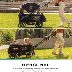 Evenflo Shyft Rideshare All-Terrain Performance Stroller Wagon - Sterling Black