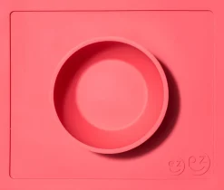 EZPZ Happy Mat Placemat & Bowl - Coral