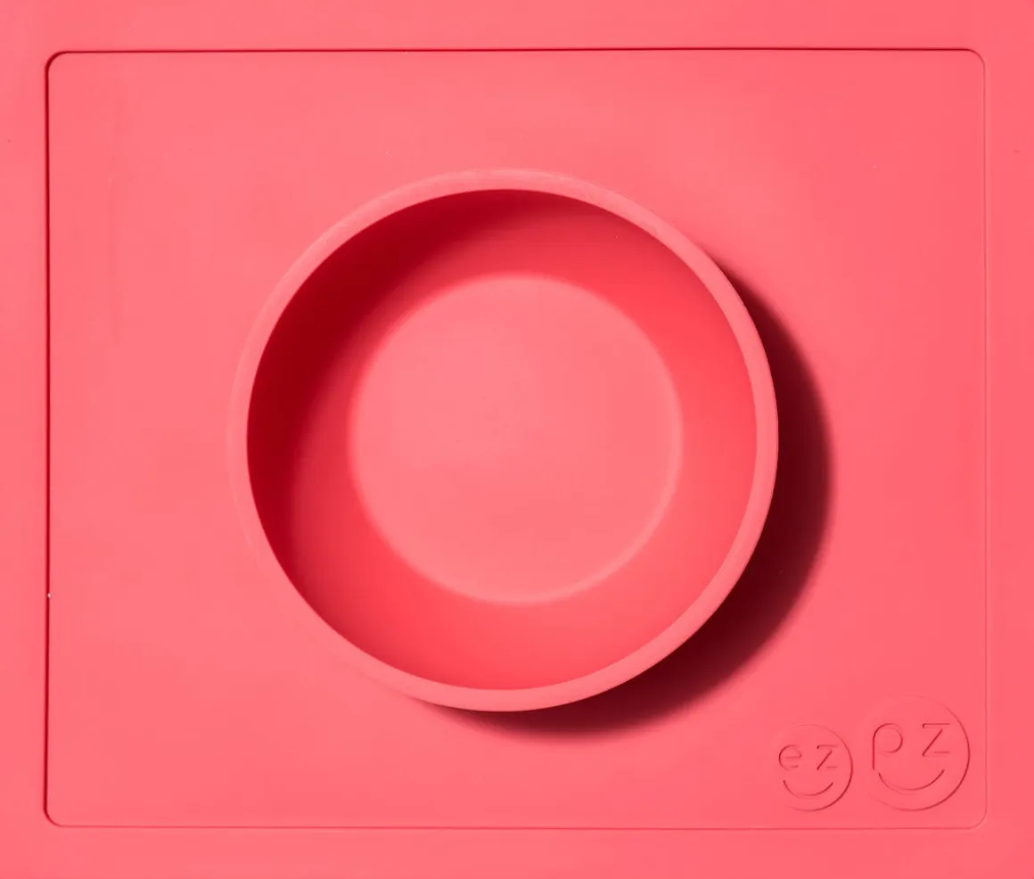 EZPZ Happy Mat Placemat & Bowl - Coral