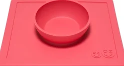 EZPZ Happy Mat Placemat & Bowl - Coral