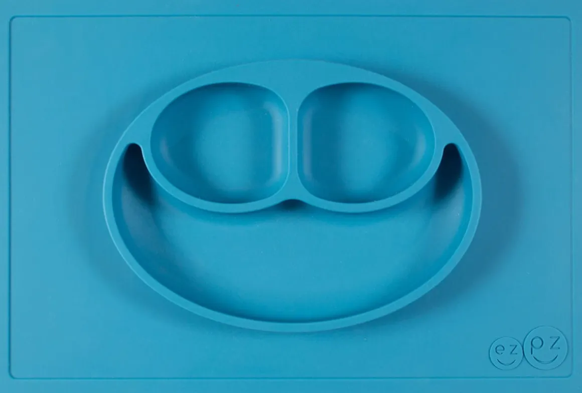 EZPZ Happy Mat Placemat & Plate - Blue