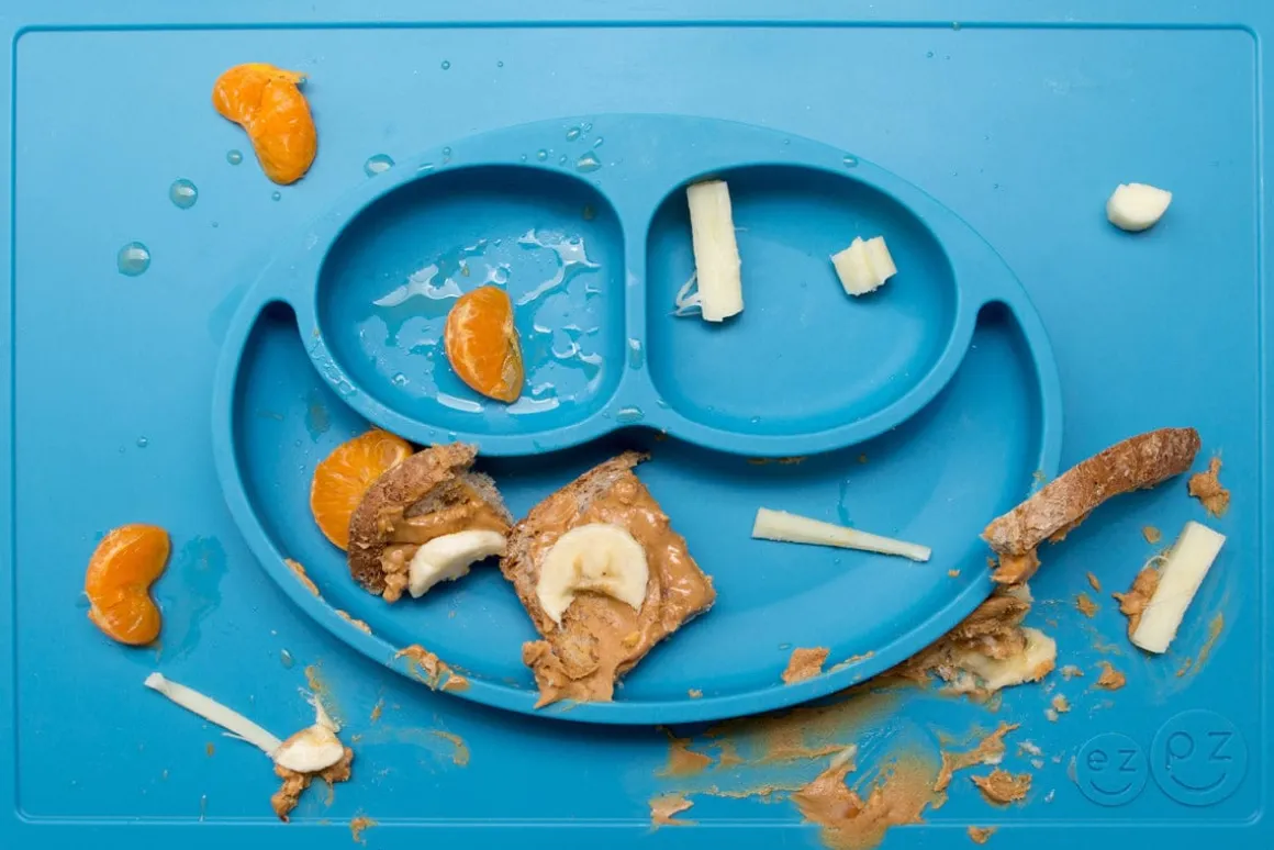 EZPZ Happy Mat Placemat & Plate - Blue