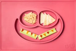 EZPZ Happy Mat Placemat & Plate - Coral