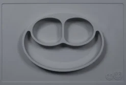 EZPZ Happy Mat Placemat & Plate - Gray