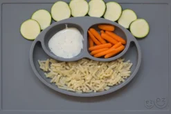 EZPZ Happy Mat Placemat & Plate - Gray