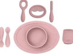 EZPZ Infant Bundle - First Foods Set + Oral Development Tools - Blush