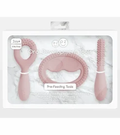 EZPZ Infant Bundle - First Foods Set + Oral Development Tools - Blush
