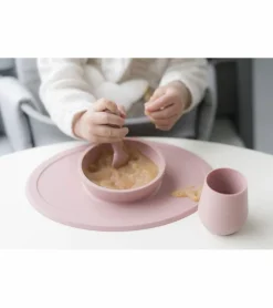 EZPZ Infant Bundle - First Foods Set + Oral Development Tools - Blush