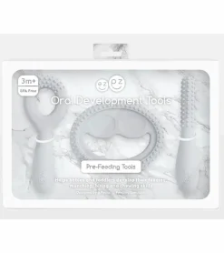 EZPZ Infant Bundle - First Foods Set + Oral Development Tools - Pewter