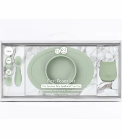 EZPZ Infant Bundle - First Foods Set + Oral Development Tools - Sage