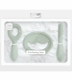 EZPZ Infant Bundle - First Foods Set + Oral Development Tools - Sage
