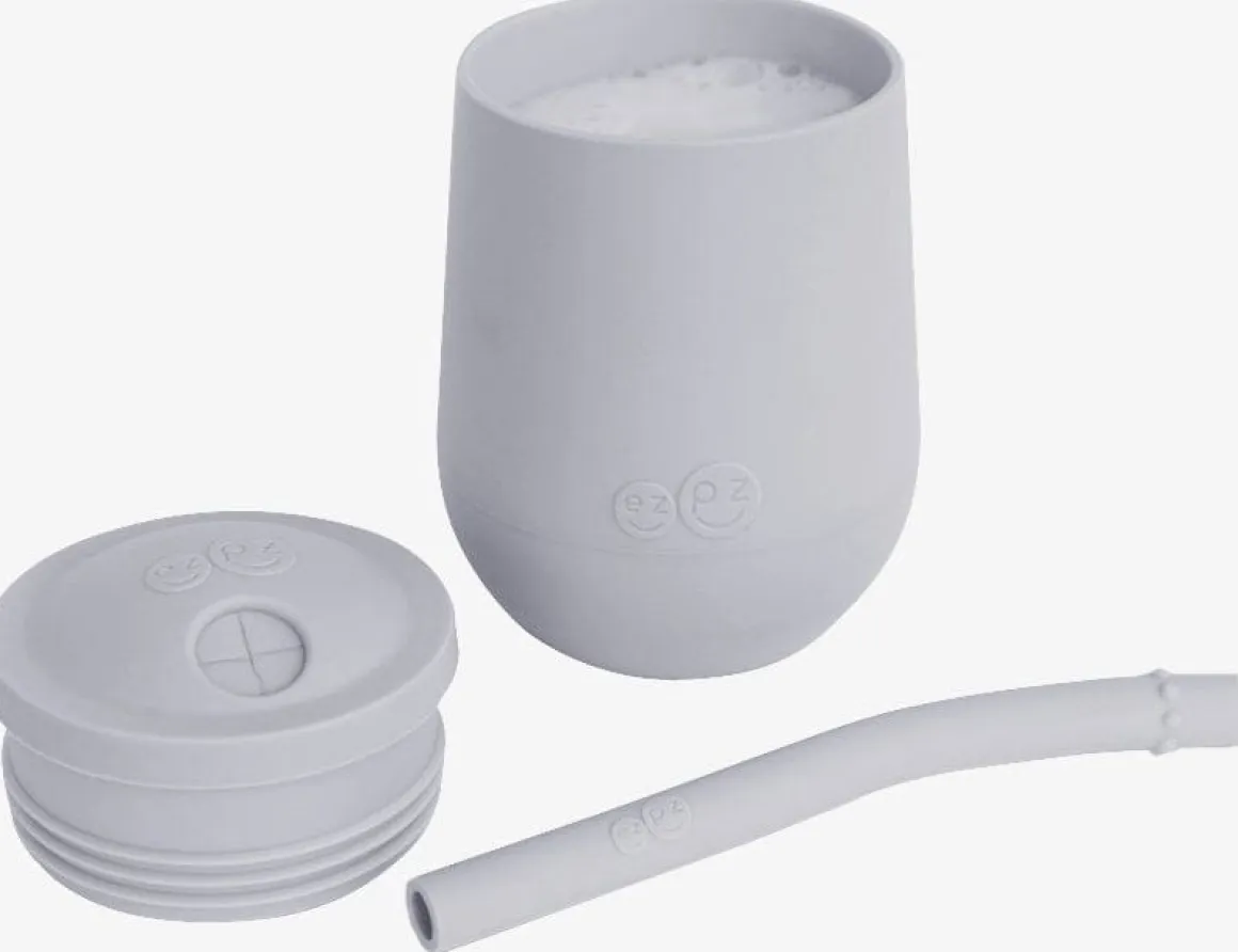 EZPZ Mini Cup Training Cup + Straw Training System - Pewter