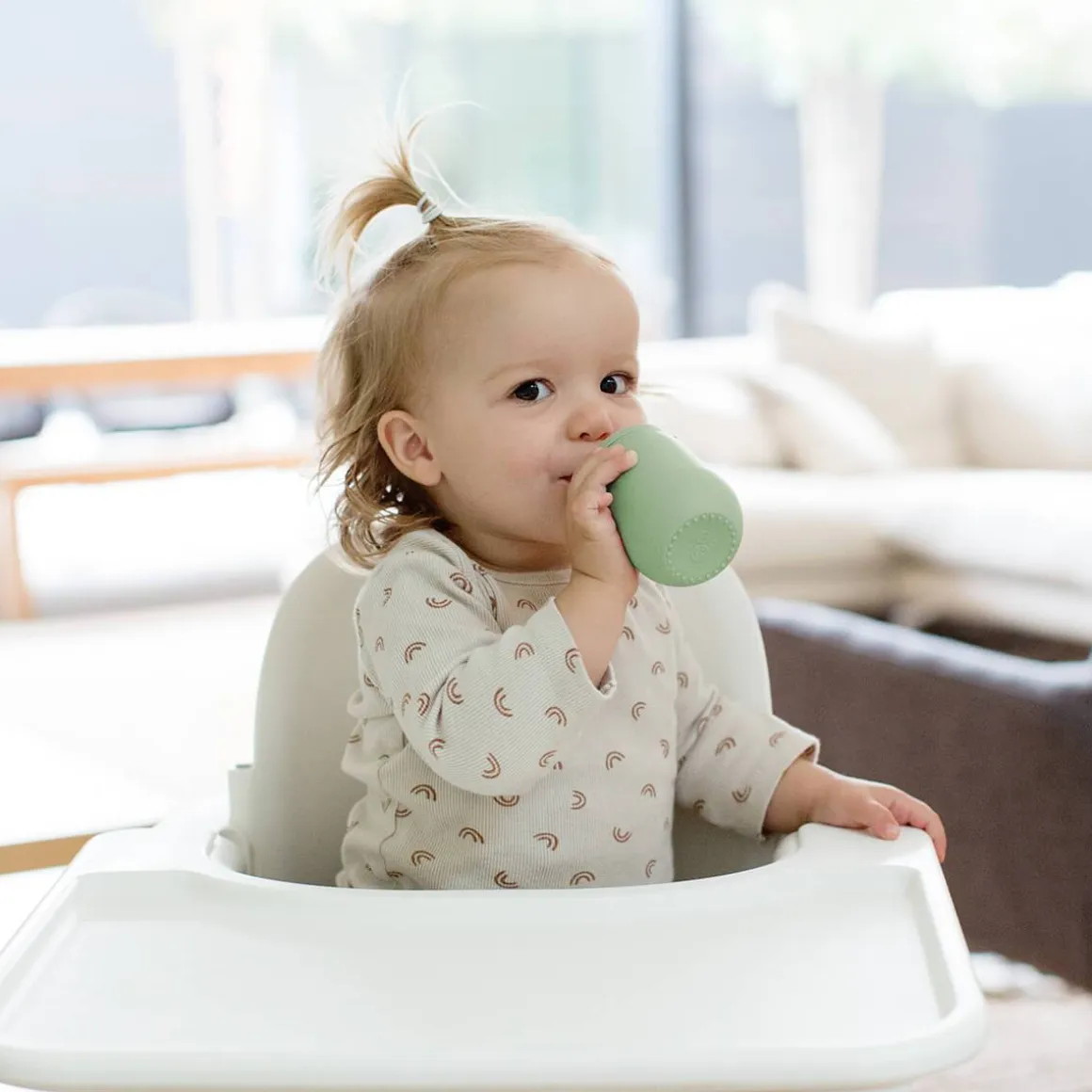 EZPZ Mini Cup Training Cup + Straw Training System - Sage