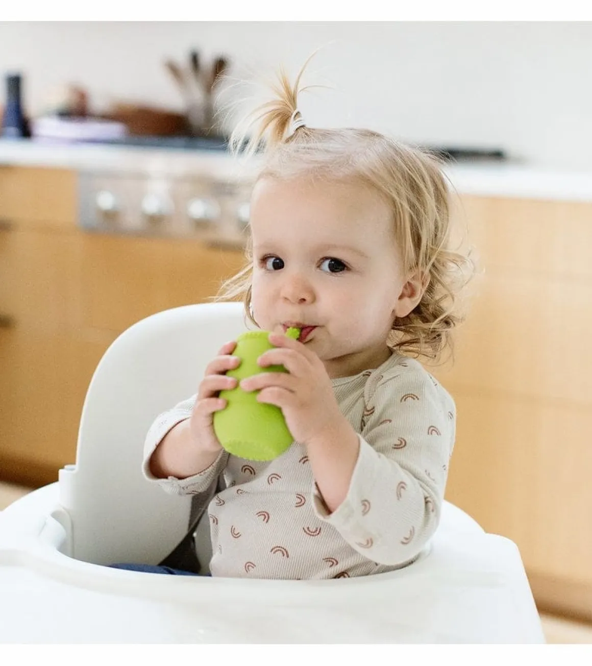EZPZ Toddler Bundle - Mini Feeding Set + Mini Cup and Straw Training System - Lime