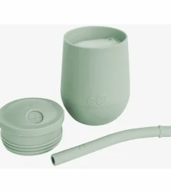 EZPZ Toddler Bundle - Mini Feeding Set + Mini Cup and Straw Training System - Sage