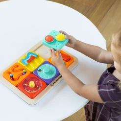 Fat Brain Toys PlayTab Tiles - Flippy, Loopy Beads & Numbers Sensory Set (Set 1)