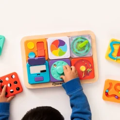 Fat Brain Toys PlayTab Tiles - Threads, Teeter-Totter & Keyboard Sensory Set (Set 5)