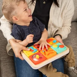 Fat Brain Toys PlayTab Tiles - Threads, Teeter-Totter & Keyboard Sensory Set (Set 5)