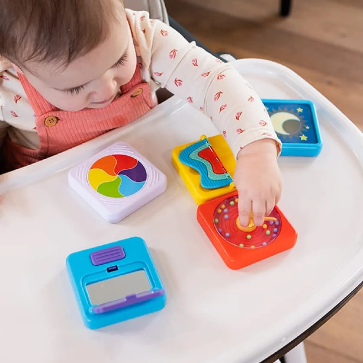Fat Brain Toys PlayTab Tiles - Threads, Teeter-Totter & Keyboard Sensory Set (Set 5)