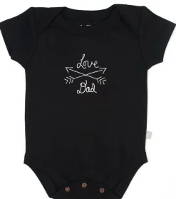 Finn+Emma Lap Shoulder Bodysuit, 3-6m - Black