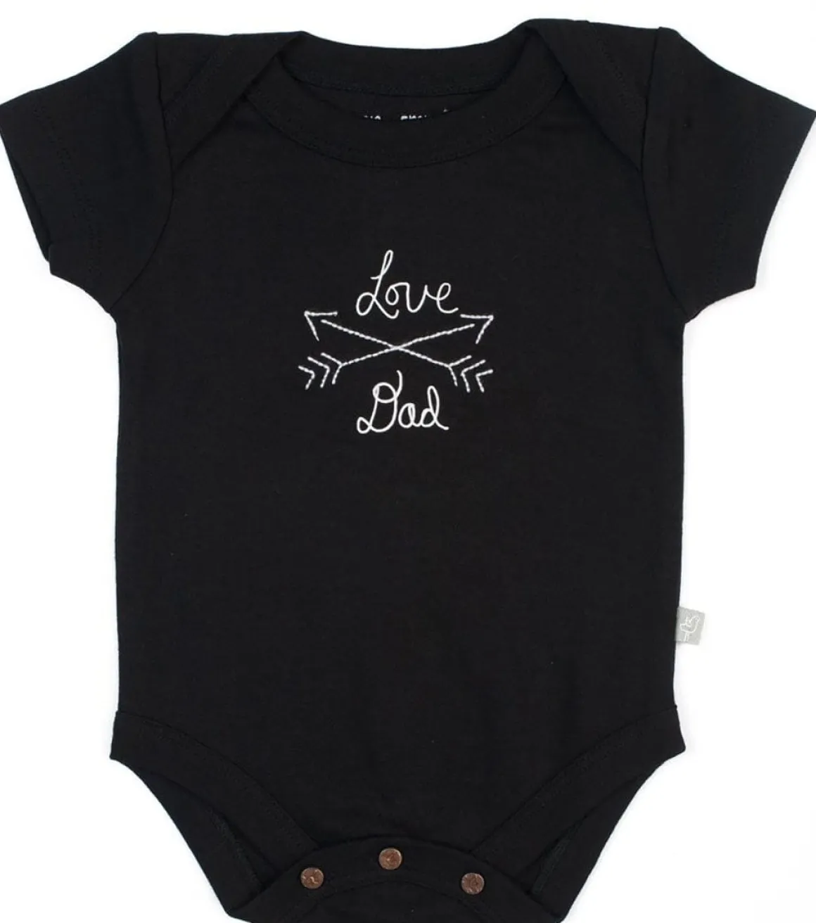 Finn+Emma Lap Shoulder Bodysuit, 6-9m - Black