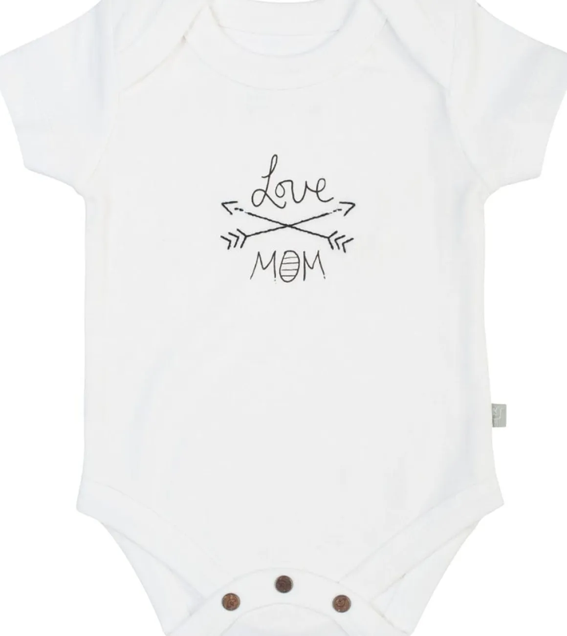 Finn+Emma Lap Shoulder Bodysuit, 6-9m - White