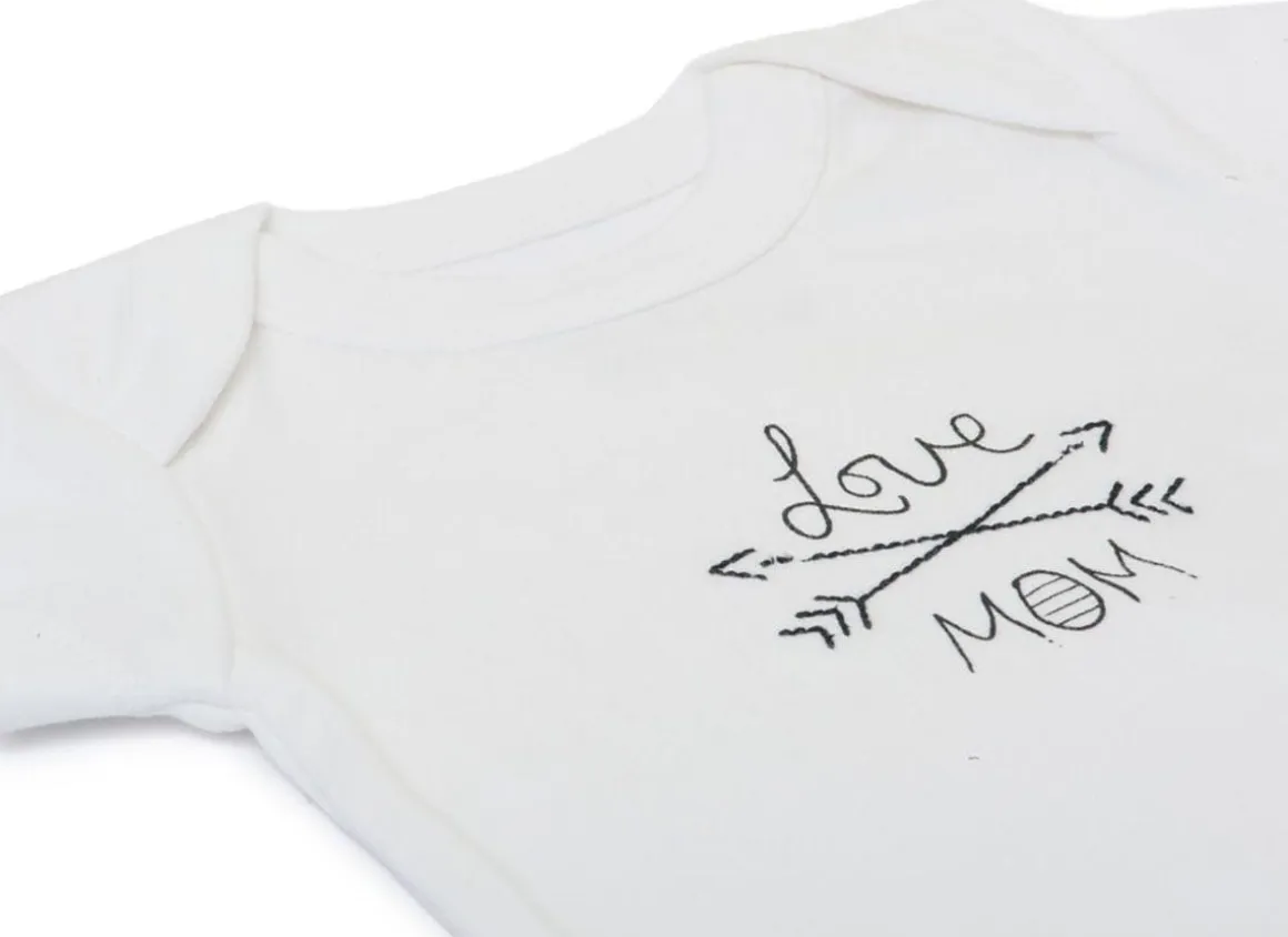 Finn+Emma Lap Shoulder Bodysuit, 9-12m - White