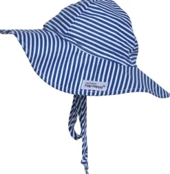 Flap Happy UPF50+ Floppy Sun Hat, X-Small (0-3m) - Navy Preppy Stripe