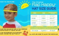 Flap Happy UPF50+ Summer Splash Swim Hat, Medium (6-12m) - Blue Country Floral