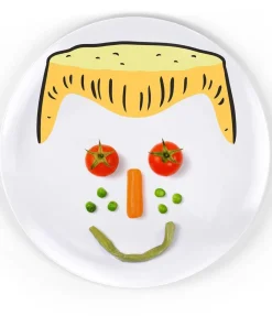 Fred & Friends Boy's Hairstyle Dinner Plates, Set of 3