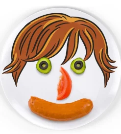 Fred & Friends Boy's Hairstyle Dinner Plates, Set of 3
