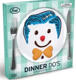Fred & Friends Boy's Hairstyle Dinner Plates, Set of 3