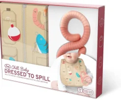 Fred & Friends Chill Baby Dressed To Spill Bib & Teether Set - Fisherman