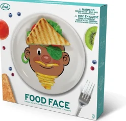 Fred & Friends Food Face Plate - Mr. Food - Brown
