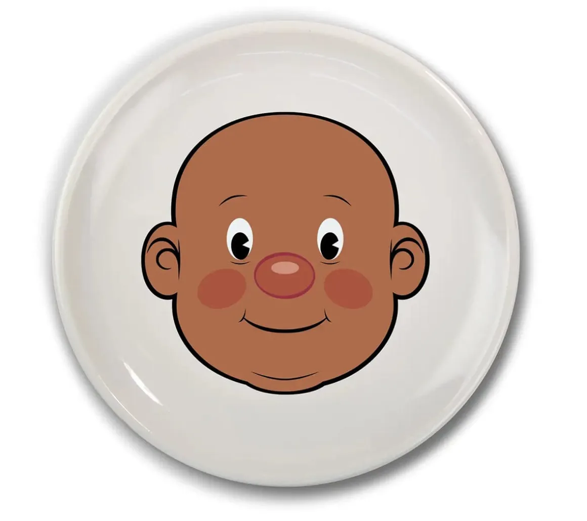 Fred & Friends Food Face Plate - Mr. Food - Brown