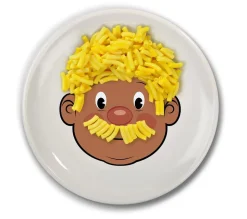 Fred & Friends Food Face Plate - Mr. Food - Brown