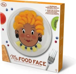 Fred & Friends Food Face Plate - Ms. Food Face - Brown