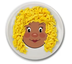 Fred & Friends Food Face Plate - Ms. Food Face - Brown