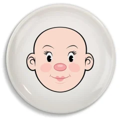 Fred & Friends Food Face Plate - Ms. Food Face - Peach