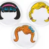 Fred & Friends Girl's Hairstyle Dinner Plates, Set of 3