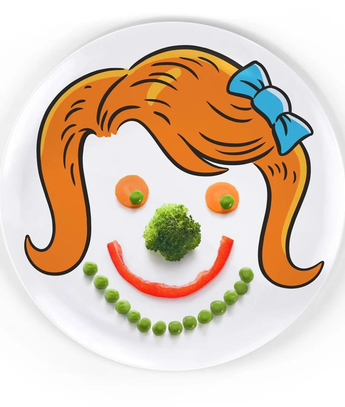 Fred & Friends Girl's Hairstyle Dinner Plates, Set of 3