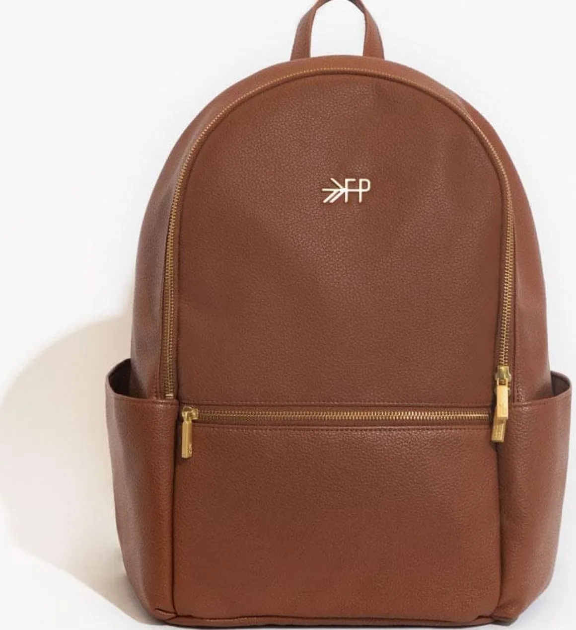 Freshly Picked Classic City Pack Backpack Diaper Bag - Cognac