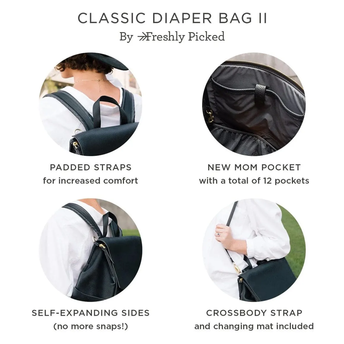 Freshly Picked Classic Diaper Bag II - Sage
