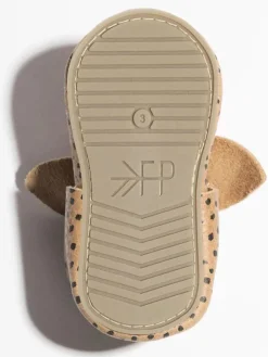 Freshly Picked Knotted Bow Moccasins Mini Sole V2, Size 3 - Almond Speckles