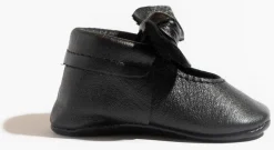 Freshly Picked Knotted Bow Moccasins, Size 1 - Ebony