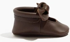 Freshly Picked Knotted Bow Moccasins, Size 1 - Espresso