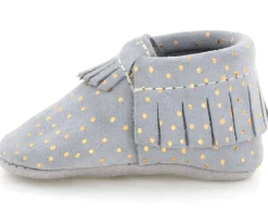 Freshly Picked Moccasins, Size 2 - Gray Confetti